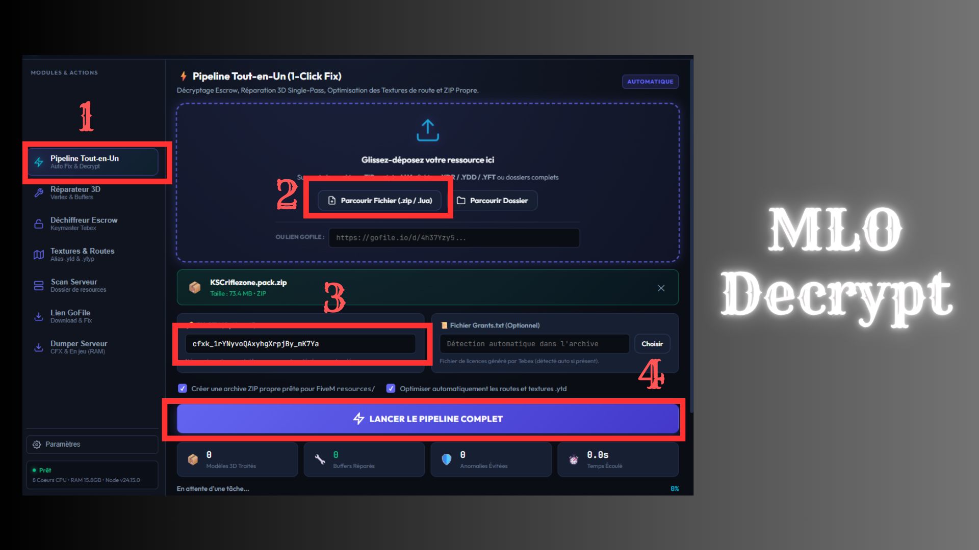 Decrypt + 3D Fix Tool — screenshot 2